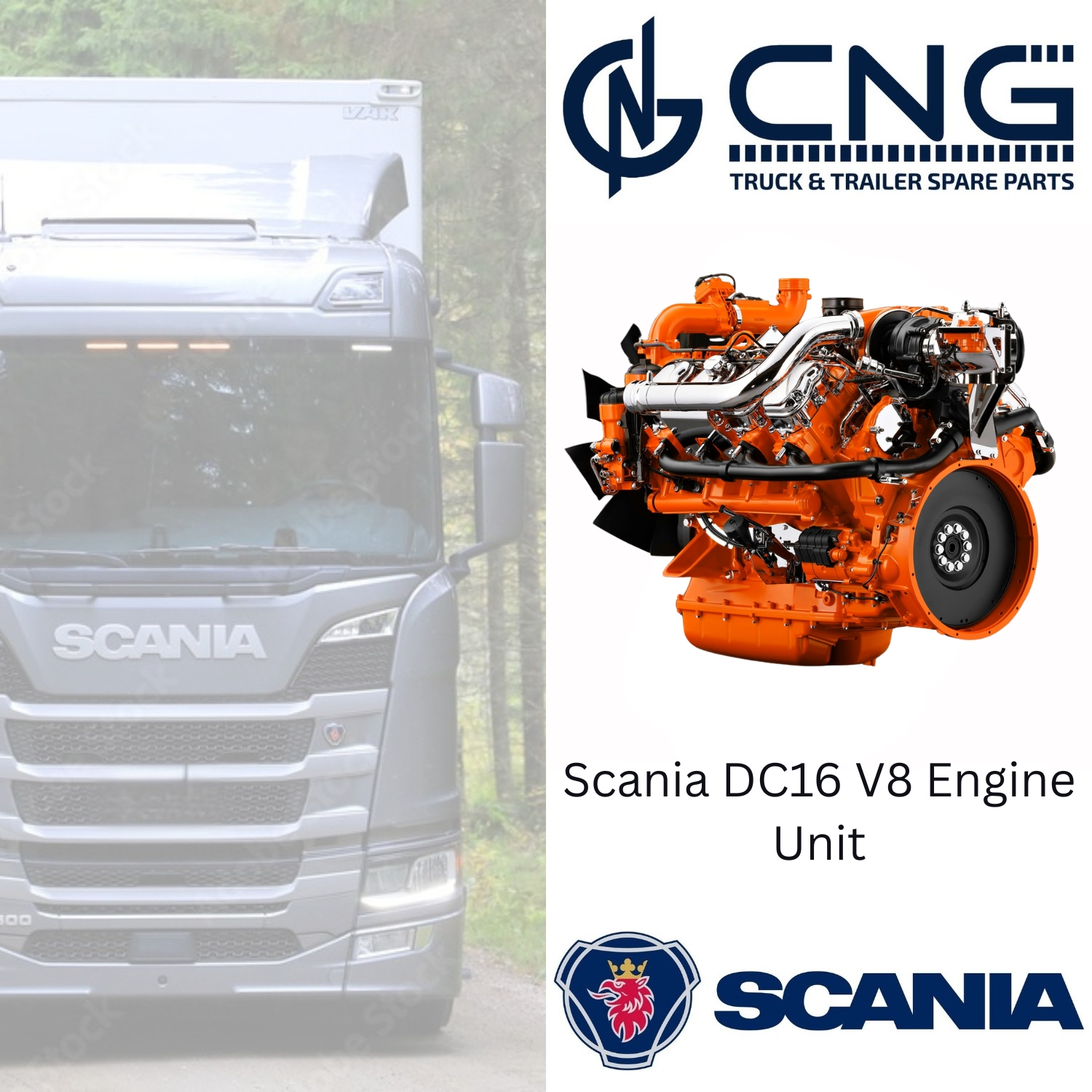 Scania DC16 V8 Engine Unit