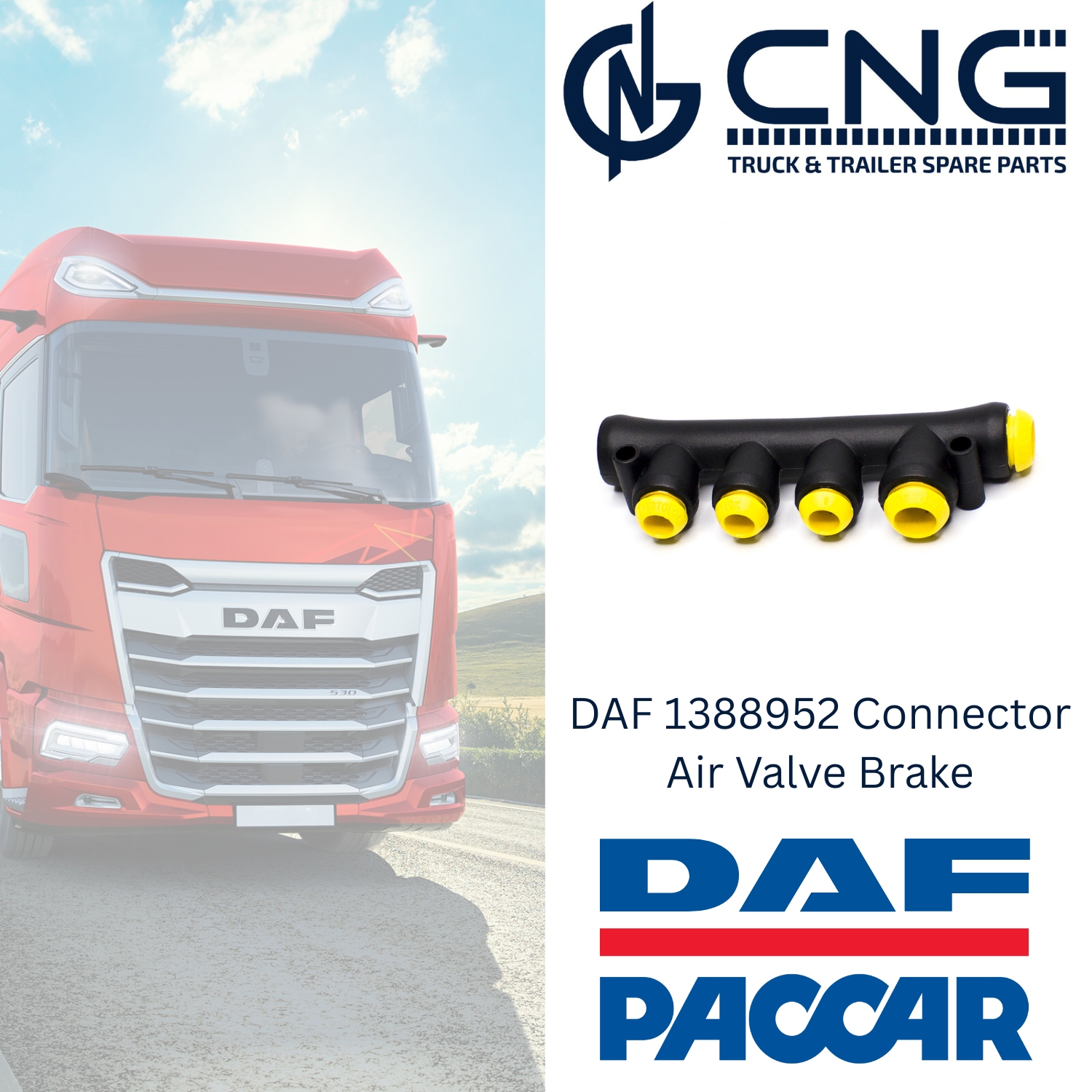 DAF 1388952 Connector Air Valve Brake